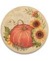 THIRSTY STONE SQUARE ABSORBENT STONEWARE COASTERS ORANGE PUMPKIN