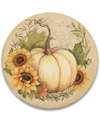 THIRSTY STONE SQUARE ABSORBENT STONEWARE COASTERS WHITE PUMPKIN