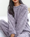 TH PJ-2186 CHENILLE 2 PC PAJAMA SET lilac
