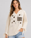 TIE PULLOVER NATURAL PILGRIM SWEATSHIRT