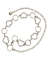 TO-40690 HEART/STONE CHAIN BELT GOLD