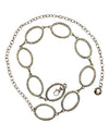 TO-40730 OVALS W/STONES CHAIN BELT GOLD
