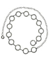 TO-40731 CIRCLES/STONES CHAIN BELT SILVER