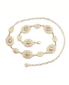 TO-40824 TRADITIONAL SOUTHWEST CHAIN BELT GOLD