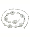 TO-40824 TRADITIONAL SOUTHWEST CHAIN BELT SILVER