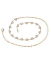 TO-40890 RINESTONE HEART CHAIN BELT GOLD