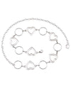 TO-40903 MODERN OPEN HEART CHAIN BELT SILVER