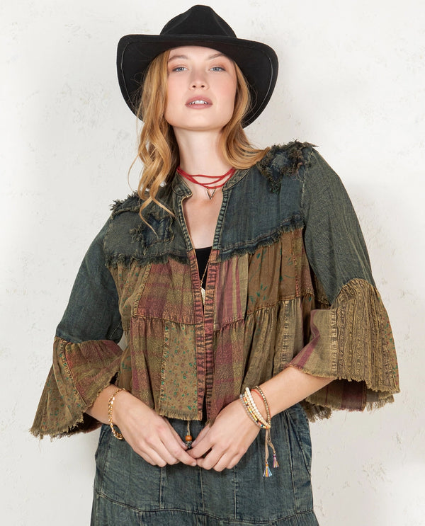 YOUNG THREADS TP44379 STAR PATCH JACKET GRAVEL