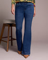 TRIBAL 5860O AUDREY PULL ON FLARE DENIM FADED BLUE 1