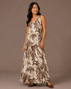 TROPICAL MAXI FY-3672 WITH BEADED BELT BROWN