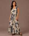 TROPICAL MAXI FY-3672 WITH BEADED BELT NAVY