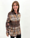 TULIP CV1153 ALICE TOP FLANNEL brown