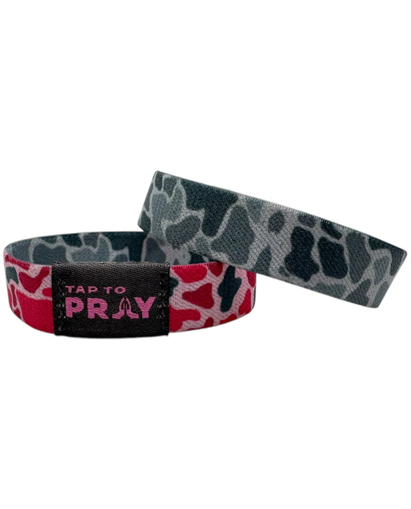 TAP TO PRAY STRETCH REVERSIBLE BRACELETS RIVER ROCK CAMO