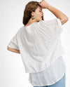 UMGEE C3735 LAYERED SHORT SLEEVE TOP off white back