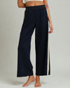 UMGEE H1119-P LUXEKNIT COLORBLOCK STRAIGHT PANTS MIDNIGHT