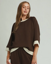 UMGEE H1119-T LUXEKNIT COLORBLOCK CREWNECK COCO