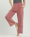 UMGEE N7121 TERRY MINERAL WASHED WIDE PANTS WITH EYELET POCKET