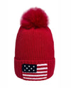 USA FLAG BEANIE 75782 RED