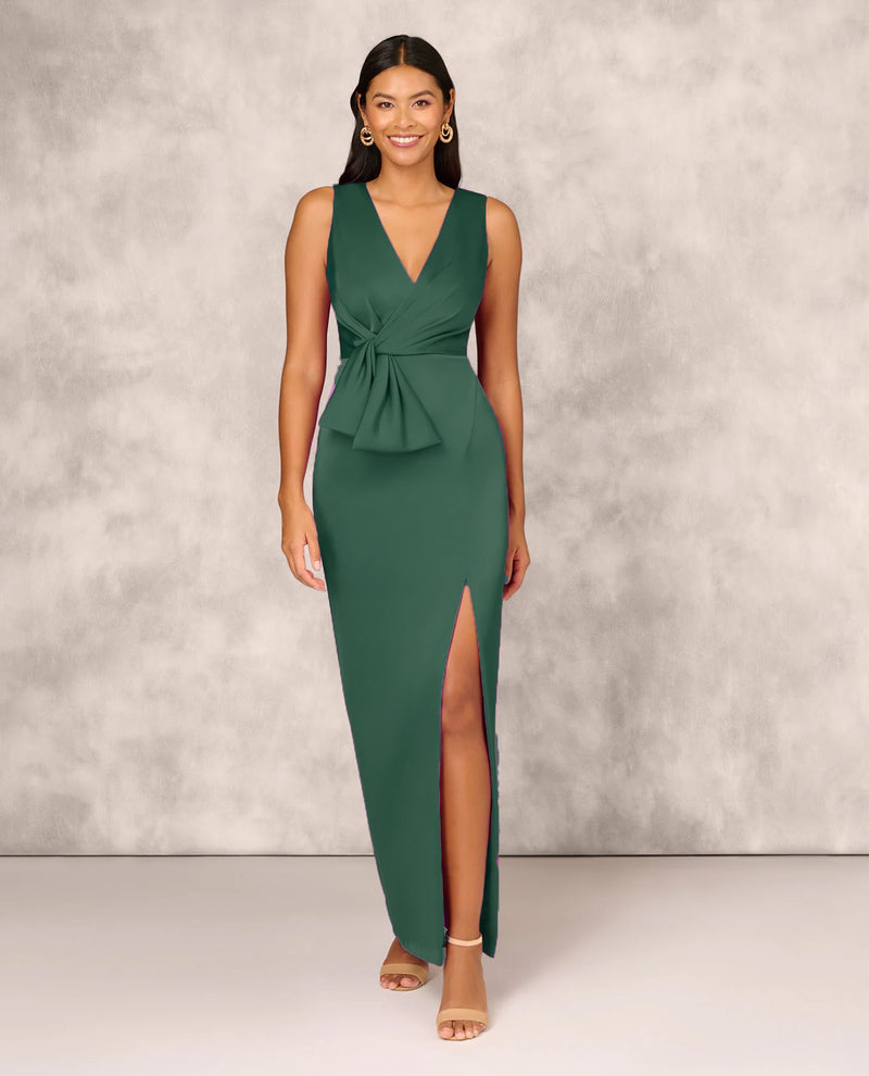 aidan by aidan mattox dresses AIDAN MATTOX MD1E208622 PLEATED WAIST SLVLSS GOWN