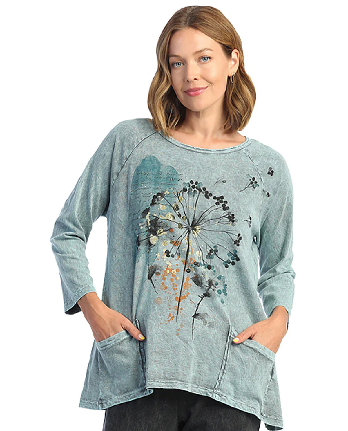 JESS & JANE MINERAL M12-1632 WASH TUNIC WITH PATCH POCKETS | USA Made ...