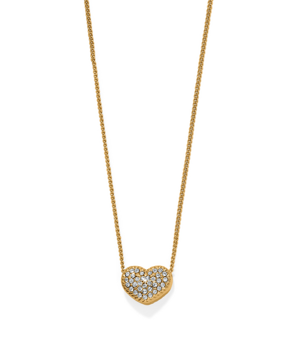 BRIGHTON JM7730 ILLUMINA CELESTE HEART SMALL GOLD NECKLACE