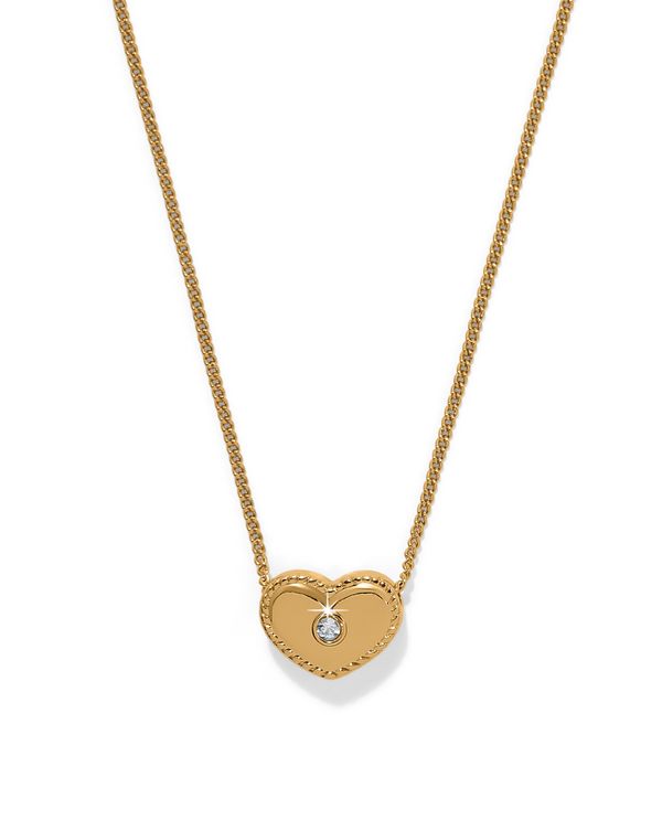 BRIGHTON JM7730 ILLUMINA CELESTE HEART SMALL GOLD NECKLACE