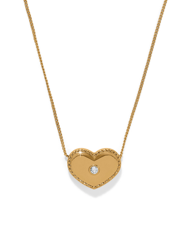 BRIGHTON JM7731 ILLUMINA CELESTE HEART LARGE GOLD NECKLACE