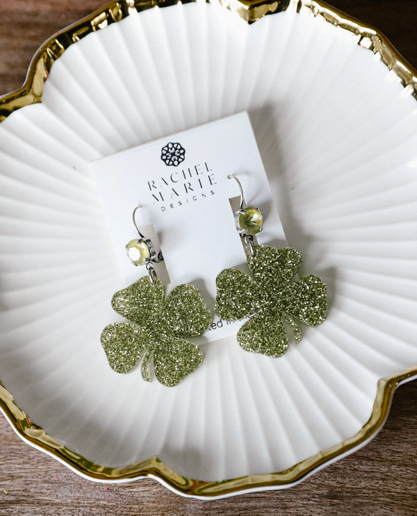 RACHEL MARIE DESIGNS LUCKY CLOVER LIME EARRING