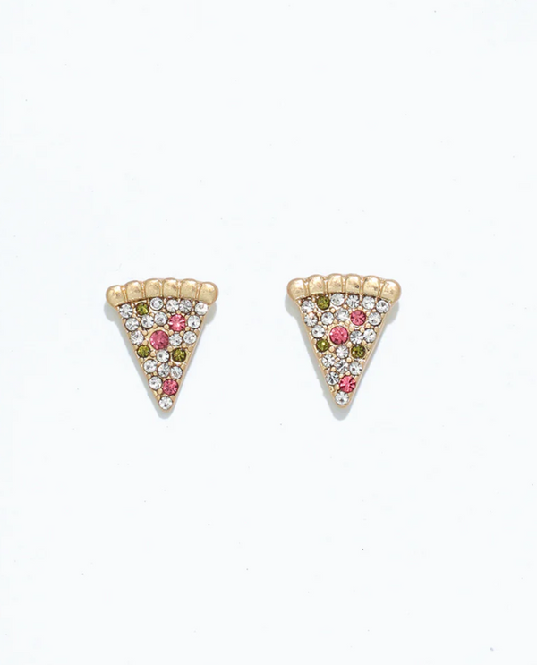 CUTIES HYPOALLERGENIC PIZZA WITH CRYSTALS EARRING 8170275