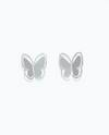 CUTIES HYPOALLERGENIC CUTOUT SILVER BUTTERFLIES EARRING 8170262