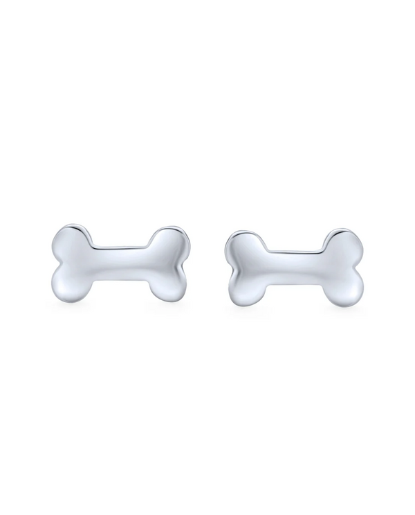 CUTIES HYPOALLERGENIC SILVER DOG BONES EARRING 8170280