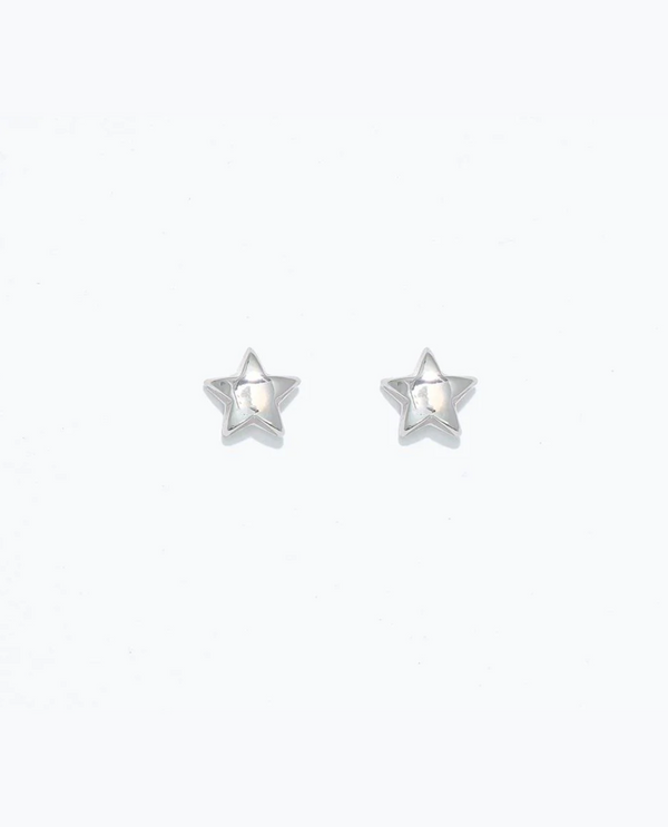 CUTIES HYPOALLERGENIC BRIGHT SILVER STARS EARRING 8170259