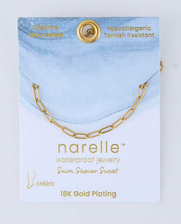 HOWARDS 10054 NARELLE PAPERCLIP GOLD ANKLET