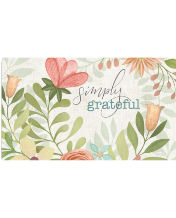 SIMPLY GRATEFUL HARDBOARD SIGN 203-00010