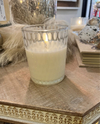 THE LIGHT GARDEN 478342 SIMPLY IVORY ETCHED CANDLE 4X5