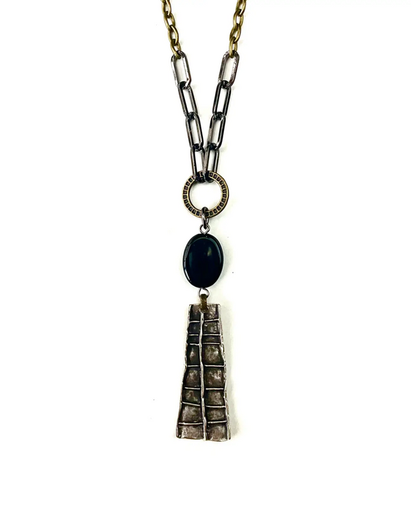 LOST & FOUND BT117 ABSTRACT DANGLE NECKACE