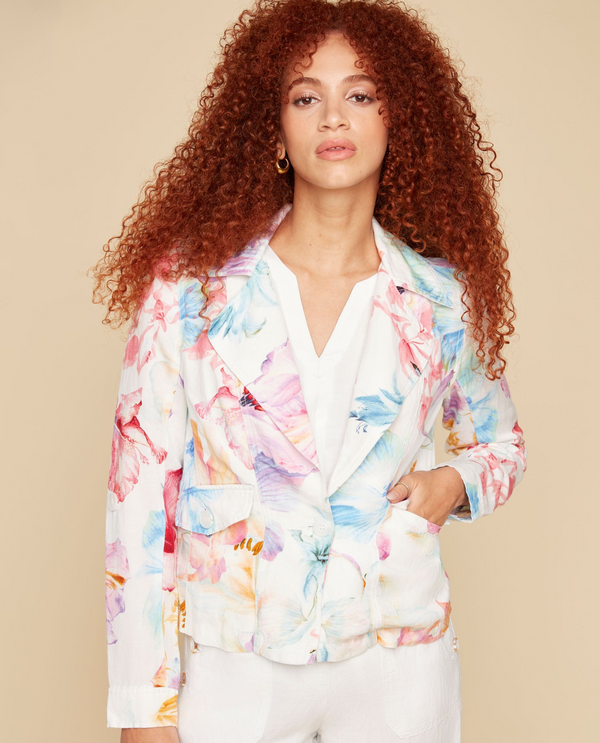 RENUAR R3900 ROLL SLV FLORAL JACKET