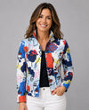 VECCELI MT1903 PRINT BUTTON JACKET blue