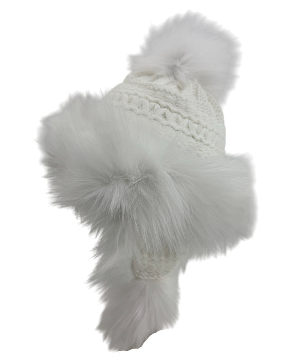 VILLAGE HOUSE 10007B KNIT HATS 1 WHITE