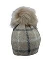 VILLAGE HOUSE 283101 KNIT HAT beige plaid