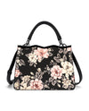 VIOLETTE VEGAN LEATHER FLORAL CROSSBODY BAG S4DE01 black