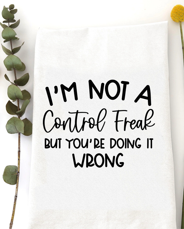 WILDWOOD LANDING 11250 CONTROL FREAK TEA TOWEL