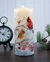 WINTER CARDINAL FIBER OPTIC CANDLE LC2505