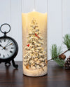 WOODLAND CHRISTMAS FIBER OPTIC CANDLE LC2611