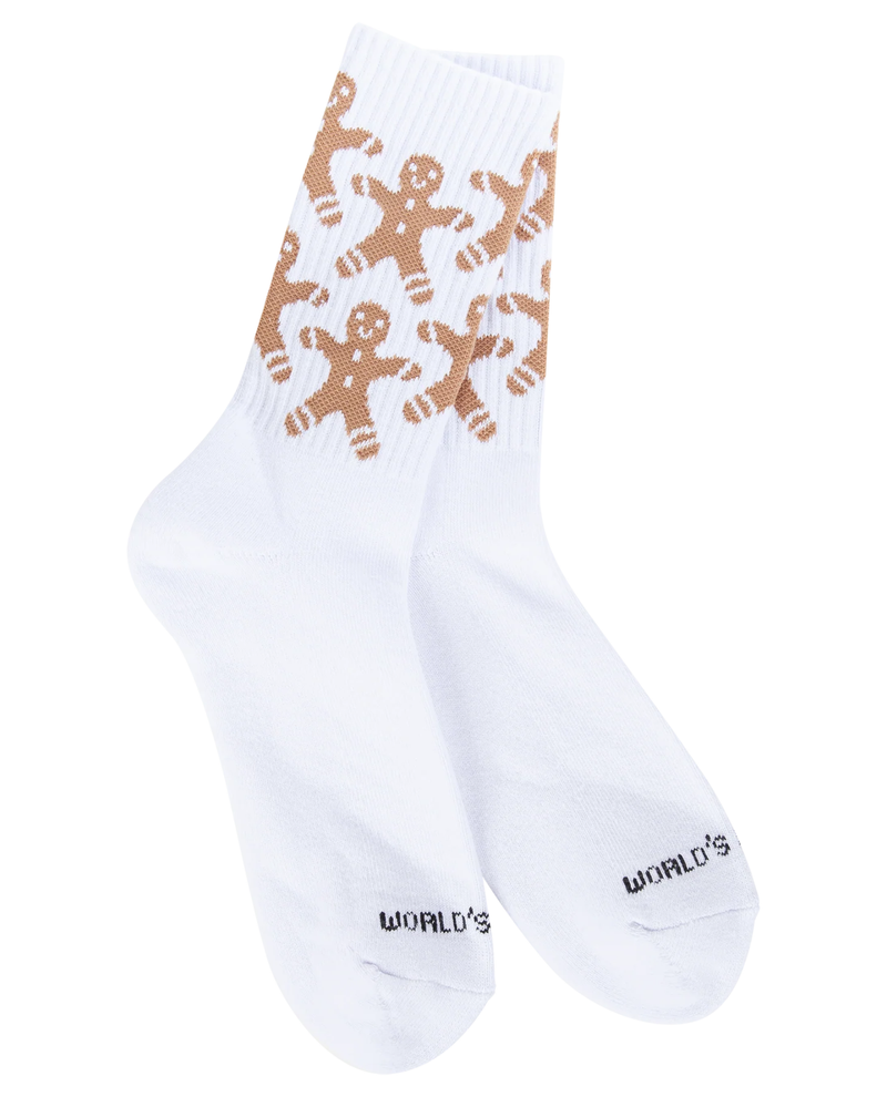 WORLD'S SOFTEST SOCK WSSPORT HOLIDAY SPORT CREW GINGERBREAD MEN-929