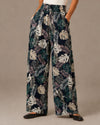 WOVEN PANT ZY-7572 TROPICAL PRINT black