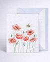 WRENDALE ARTSY MINI SINGLE CARDS POPPIES AND BEE