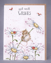 WRENDALE ARTSY SINGLE CARDS get well wishes mouse 