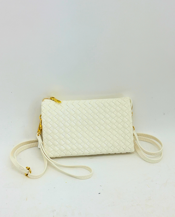 WRISTLET & CROSSBODY BAG 7050 WHITE