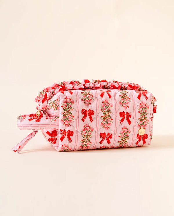 HOLIDAY QUILTED COSMETIC POUCH WSDEHY-QESSPCH OH SO MERRY